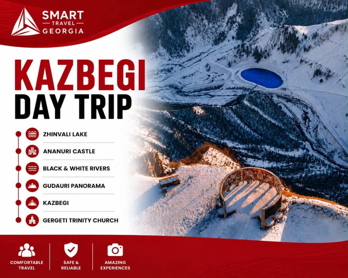Kazbegi and Gudauri day trip poster